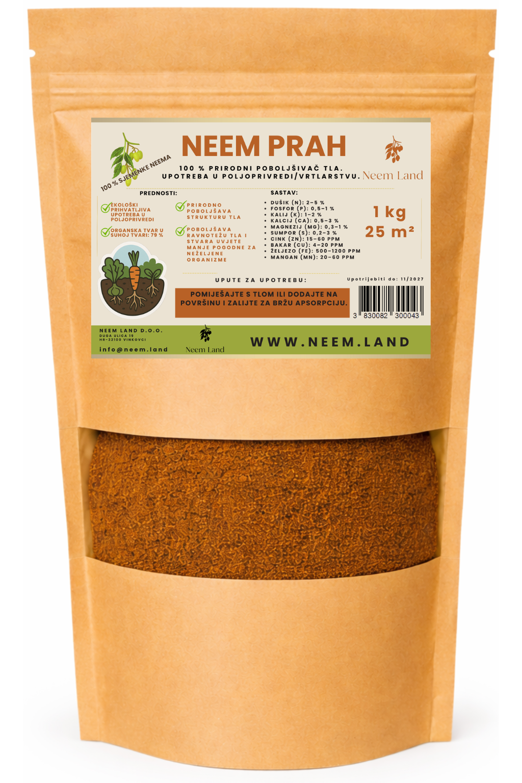 🌿Neem prah – 100% prirodno organsko gnojivo za vrt i poljoprivredu - NeemLand